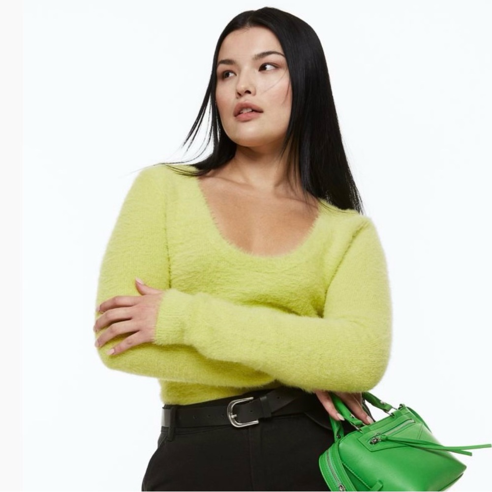 Lime Green Knitwear Sweater